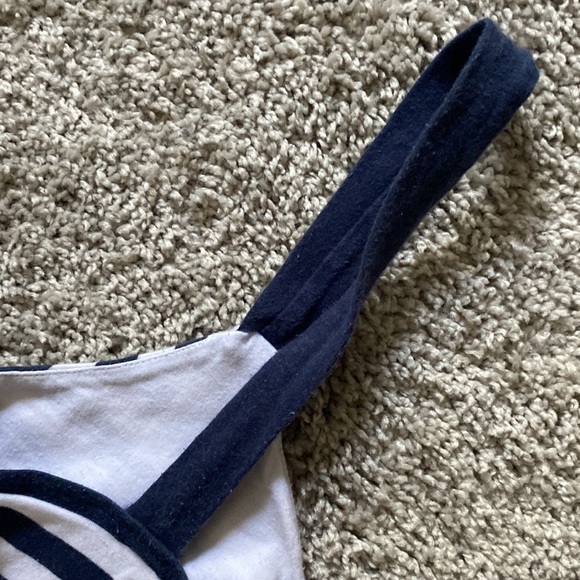 Navy and white horizontal stripes sailor top - Picture 12 of 16